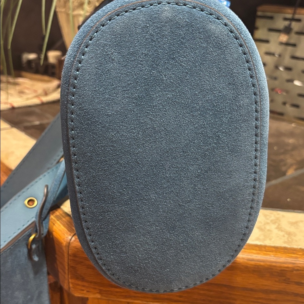Coach Bleecker Bucket Bag 21 Sea Blue Suede NWT - Picture 8 of 12